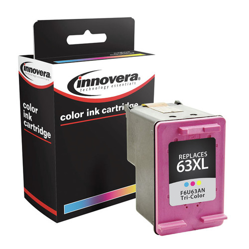 Ink & Toner | Factory Reconditioned Innovera IVR63XLTRI 330 Page-Yield Remanufactured High-Yield Ink Replacement for 63XL (F6U63AN) - Tri-Color image number 0