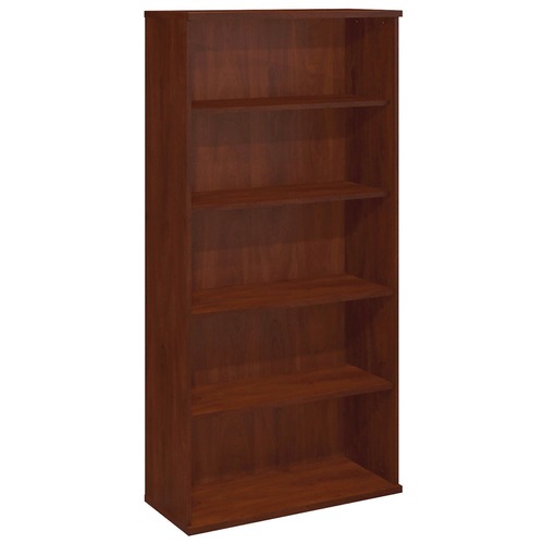 Office & Office Supplies | Bush WC24414 35.63 in. x 15.38 in. x 72.78 in. Series C Collection Five-Shelf Bookcase - Hansen Cherry image number 0