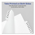 Office Jansan | Avery 01405 11 in. x 8.5 in. 26-Tab E Avery Style Preprinted Legal Exhibit Side Tab Index Dividers - White (25/Pack) image number 4