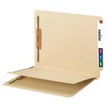 File Folders | Smead 34220 0.75 in. Expansion 4-Fastener Folder with Divider - Letter Size/Manila Exterior (50/Box) image number 1