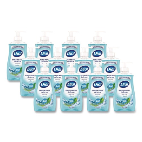 Hand Soaps | Dial 17000 20952 11 oz. Antibacterial Liquid Hand Soap - Spring Water Scent (12/Carton) image number 0