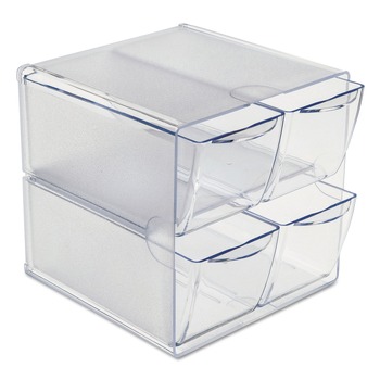 PRODUCTS | Deflecto 350301 Stackable Cube Organizer, 4 Drawers, 6 X 7 1/8 X 6, Clear