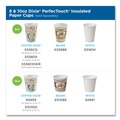 Labor Day Sale! Save $30 off $199! | Dixie 5338CD PerfecTouch 8 oz. Paper Hot Cups - Coffee Haze Design (50/Sleeve, 20 Sleeves/Carton) image number 3