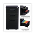 Office Carts & Stands | Alera ALEPABBFBL 14.96 in. x 19.29 in. x 27.75 in. 3-Drawers: Box/Box/File Legal/Letter Left or Right File Pedestal - Black image number 6