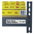 Office Jansan | C-Line 87627 1 in. x 6 in. Self-Adhesive Top Load Label Holders - Clear (50/Pack) image number 3