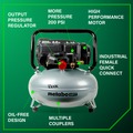 Portable Air Compressors | Metabo HPT EC914SM THE TANK 1.3 HP 6 Gallon Portable Pancake Air Compressor image number 2