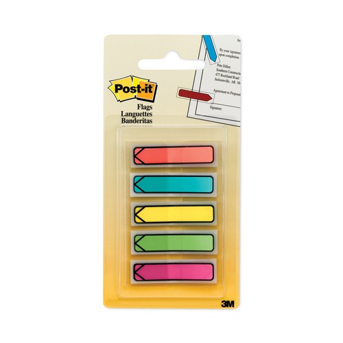 Mothers Day Sale! Save an Extra 10% off your order | Post-it Flags 684-ARR2 0.5 in. Arrow Page Flags - 5 Assorted Bright Colors (20/Color, 100/Pack) image number 0