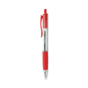 Universal UNV15532 Comfort Grip Retractable Medium 1mm Ballpoint Pen - Red (1 Dozen)