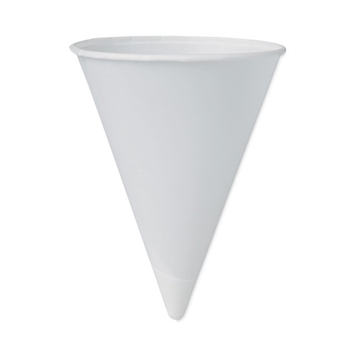 Early Labor Day Sale | SOLO 4BR-2050 4 oz. Paper Cone Cups for Cold Water - White (200/Pack) image number 0