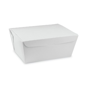 Pactiv Corp. NOB03W 66 oz 6.5 x 4.5 x 3.25 EarthChoice OneBox Paper Box - White (160/Carton)