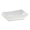 Food Service | Pactiv Corp. 000000000000023863 6 in. x 4 in. x 1.5 in. No. 12 Beers Tray Paper Paperboard Food Tray - White (300/Carton) image number 1