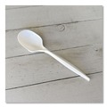 Food Service | Boardwalk BWKSOUPMWPP 4.86 in. Mediumweight Polypropylene Soup Spoon Cutlery - White (1000/Carton) image number 4