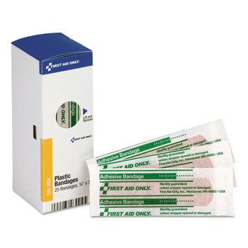 First Aid Only 25-Piece/Box SmartCompliance 3/4 in. x 3 in. Plastic Bandages