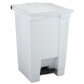 Trash & Waste Bins | Rubbermaid Commercial FG614400WHT Legacy 12 Gallon Step-On Container - White image number 0