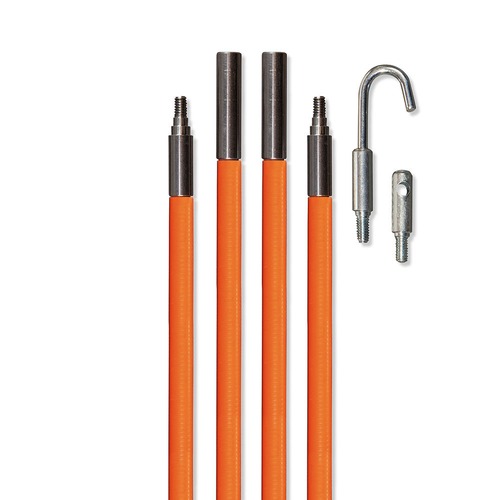 Fish Tape & Accessories | Klein Tools 56324 4-Piece 6 ft. Lo-Flex Fish Rod Set image number 0