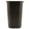 Trash Cans | Rubbermaid Commercial FG295600BLA 7-Gallon Rectangular Deskside Wastebasket - Black image number 1
