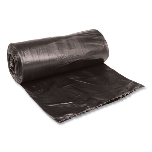 Trash Bags | Boardwalk H6639MKKR01 33 in. x 39 in. 33 gal. 0.5 mil Low-Density Waste Can Liners - Black (200/Carton) image number 0