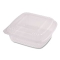 Food Trays, Containers, and Lids | World Centric KL-CS-6N 5.9 in. x 6.4 in. x 3.5 in. 19 oz. Plastic Hinged Clamshells - Clear (500/Carton) image number 0