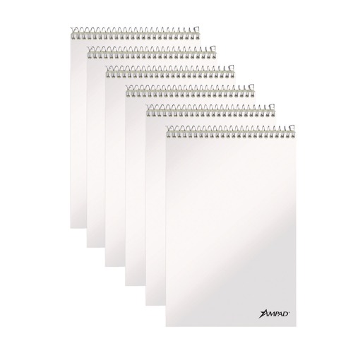 Office Jansan | Ampad 25-278 6 in. x 9 in. Steno Pads - Gregg, Green Cover/Yellow Pad (80 Sheets/Pad, 6 Pads/Pack) image number 0