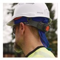 Cooling Gear | Ergodyne 12481 Chill-Its 6615 One Size Fits Most High-Performance Bandana Doo Rag with Terry Cloth Sweatband - Blue image number 3