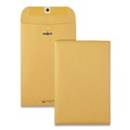 Envelopes & Mailers | Quality Park QUA37555 6 in. x 9 in. #55 Square Flap Clasp/Gummed Closure Clasp Envelope - Brown Kraft (500/Carton) image number 1