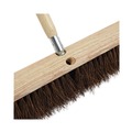 Brooms | Boardwalk BWK138 1.13 in. x 60 in. Metal Tip Threaded Hardwood Broom Handle - Natural image number 1