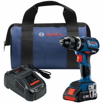 Bosch 18V EC Brushless Lithium-Ion Connected-Ready 1/2 in. Cordless Hammer Drill Driver with CORE18V 4 Ah Compact Battery