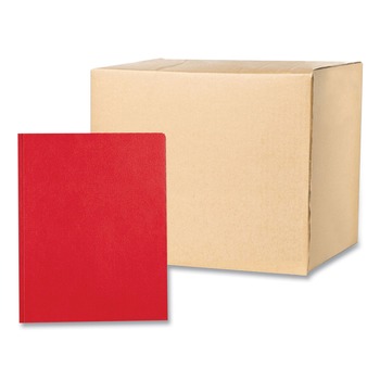 Roaring Spring Accommodates (100) 11 in. x 8.5 in. Sheets Pocket Folder with Prongs - Red (250/Carton)
