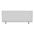 Office Jansan | Alera ALEPP4718 47 in. x 0.5 in. x 18 in. Polycarbonate Privacy Panel - Silver/Clear image number 2