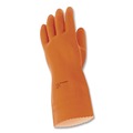 Cleaning Gloves | Ansell 192085 Alphatech 87-208 Heavyweight Gloves - Large, Orange (144 Pairs/Carton) image number 1