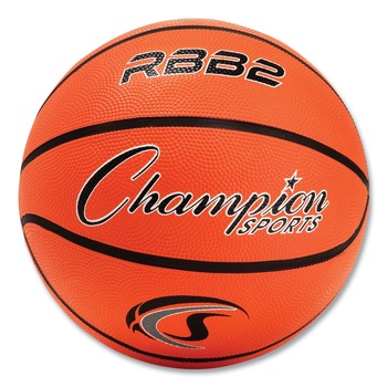 Champion Sports No. 5 Junior Size Rubber Sports Ball For Basketball - Orange