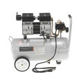 Portable Air Compressors | Quipall 6-1-SIL 1 HP 6.3 Gallon Oil-Free Wheelbarrow Air Compressor image number 2