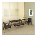 Labor Day Sale! Save $30 off $199! | Alera ALERL4319M Reception Lounge WL Series 24.21 in. x 24.8 in. x 32.67 in. Guest Chair - Black Seat/Back, Mahogany Base image number 9