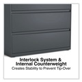 Office & Office Supplies | Alera 25507 42 in. x 18.63 in. x 40.25 in. 3 Legal/Letter/A4/A5 Size Lateral File Drawers - Charcoal image number 7
