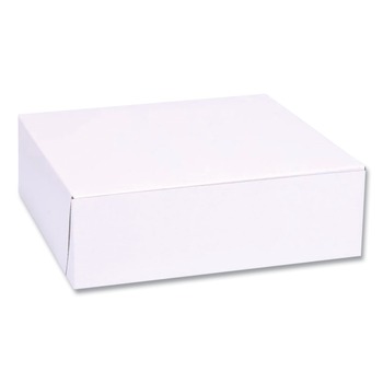 SCT 8 in. x 2.5 in. x 8 in. Standard Paper One-Piece Non-Window Bakery Boxes - White (250/Bundle)