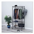 Office Jansan | Alera ALEGR363618BL 36 in. W x 18 in. D x 75 in. H 30 Garments Wire Shelving Garment Rack - Black image number 7
