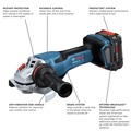 Angle Grinders | Bosch GWS18V-13PB14 18V PROFACTOR Brushless Lithium-Ion 5 - 6 in. Cordless Angle Grinder with Paddle Switch (8 Ah) image number 4