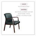  | Alera ALERL2219M Reception Lounge WL Series 44.88 in. x 26.13 in. x 33 in. Loveseat - Black image number 9