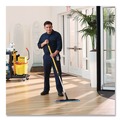 Mops | Rubbermaid Commercial 2132426 19.5 in. x 5.5 in. Microfiber Head 48 in. to 72 in. Aluminum Handle Adaptable Flat Mop Kit - Blue/Yellow image number 9
