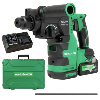 DEMO AND BREAKER HAMMERS | Metabo HPT DH3628DAM 36V MultiVolt Brushless SDS-Plus Lithium-Ion 1-1/8 in. Cordless Rotary Hammer Kit with UVP (4 Ah/8 Ah)
