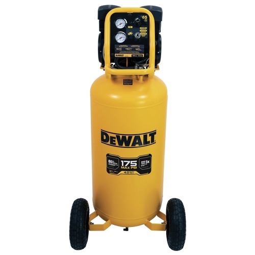 Air Compressors | Dewalt DXCMSAC260 2 HP 26 Gallon 175 Max PSI 4 SCFM @ 90 PSI Oil-Free Electric Portable Vertical ULTRA QUIET Air Compressor image number 0