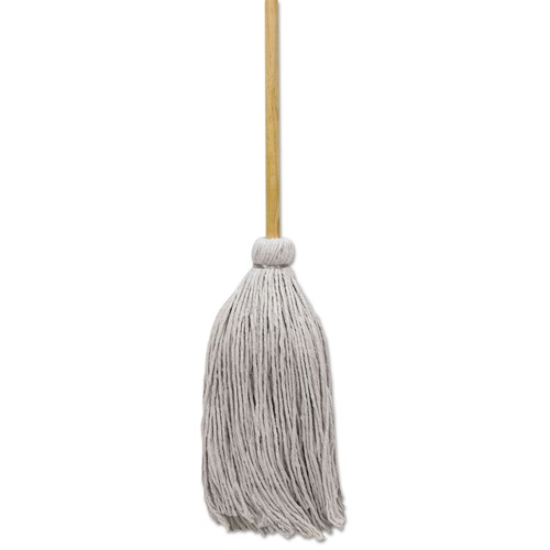 Mops | Boardwalk BWKCD50020S 20 oz. Cotton Head Deck Mops with 50 in. Wood Handle (12-Piece/Carton) image number 0