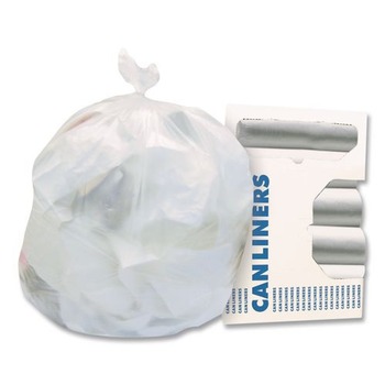 Heritage Z6037XN R01 30 in. x 37 in. 16 mic 30 Gallon High-Density Waste Can Liners - Natural (500/Carton)