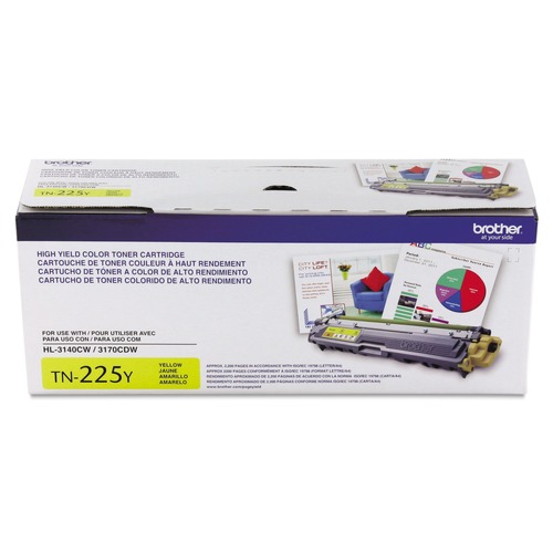 Ink & Toner | Brother TN225Y 2200 Page-Yield TN225Y High-Yield Toner - Yellow image number 0