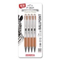 Pens | Zebra 27294 F-301 Signature Series Earthy Tones Fine 0.7 mm. Retractable Ballpoint Pen - Black Ink/Terracotta Barrel (4/Pack) image number 0