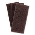 Cleaning Brushes | Boardwalk 7100359808 4.62 in. x 10 in. Heavy-Duty Utility Pad - Brown (10/Carton) image number 4