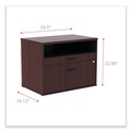 Office Filing Cabinets & Shelves | Alera ALELS583020MY Open Office Series 29.5 in. x 19.13 in. x 22.88 in. 2-Drawer Low File Cabinet Credenza - Mahogany image number 6