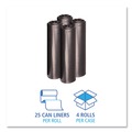 Just Launched | Boardwalk BWK516 33 in. x 39 in. 33 gal. 1.2 mil Recycled Low-Density Polyethylene Can Liners - Black (100/Carton) image number 2