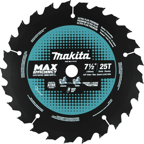 Miter Saws | Makita E-11112 7-1/2 in. 25 Tooth Carbide-Tipped Max Efficiency Miter Saw Blade image number 0