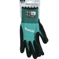 Work Gloves | Makita T-04117 Cut Level 1 FitKnit Nitrile Coated Dipped Gloves - Small/Medium image number 3
